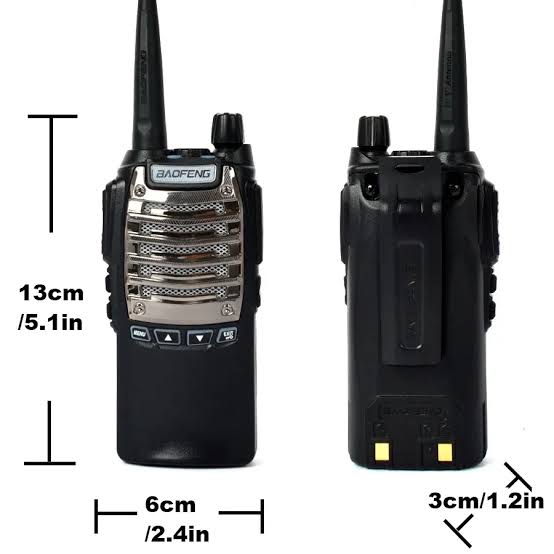 Talkcomm Black UV-8D Walkie Talkie with Earphone (Pack of 1)