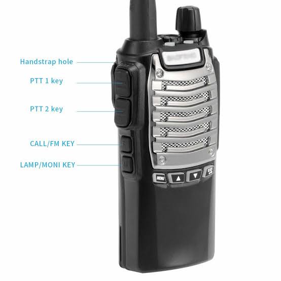 Talkcomm Black UV-8D Walkie Talkie with Earphone (Pack of 1)