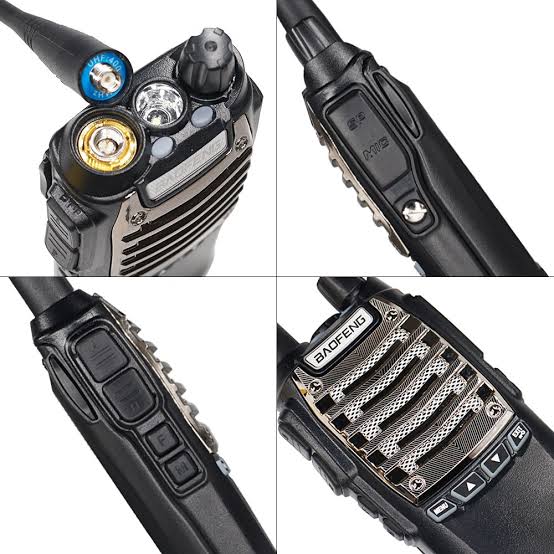 Talkcomm Black UV-8D Walkie Talkie with Earphone (Pack of 1)