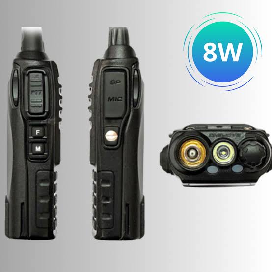 Talkcomm Black UV-82 Walkie Talkie with Earphone (Pack of 1)