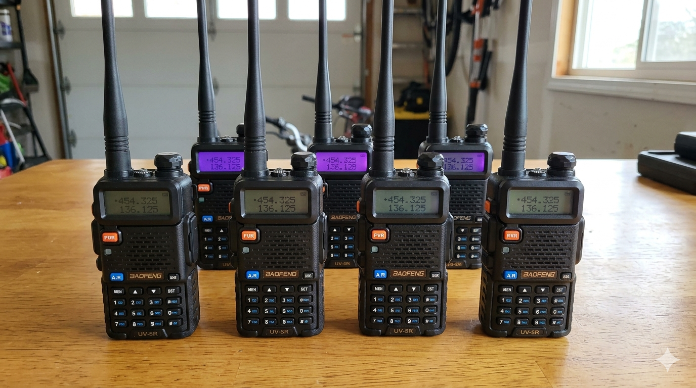 Talkcomm Black UV5R Two Ways Radio 5 Km Range Walkie Talkie with Earphone
