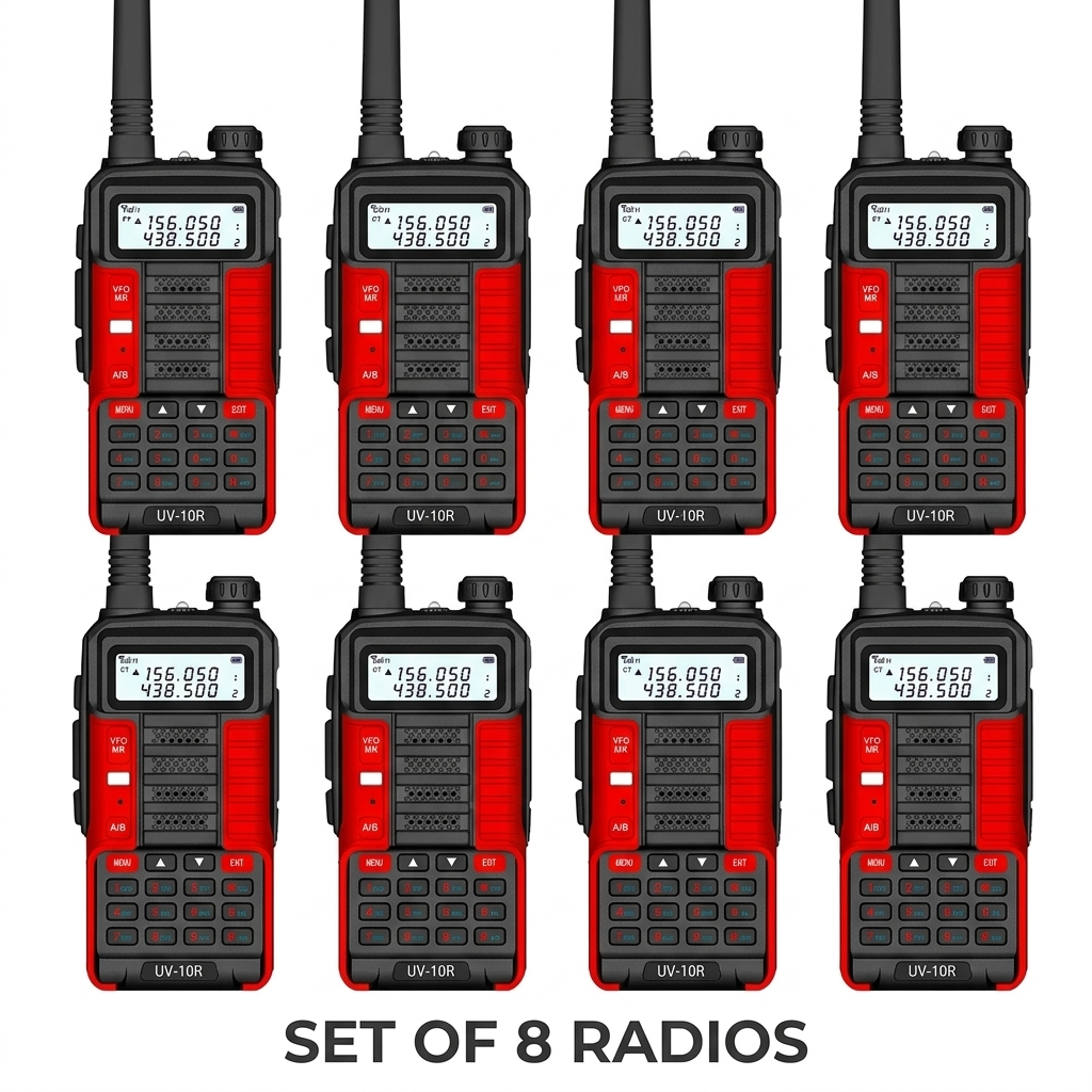 TALKCOMM Baofeng UV-10R High Power Dual Band Handheld Walkie Talkie