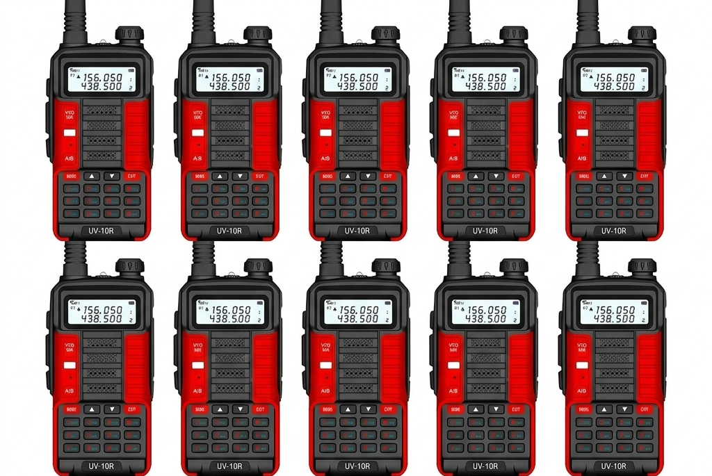TALKCOMM Baofeng UV-10R High Power Dual Band Handheld Walkie Talkie