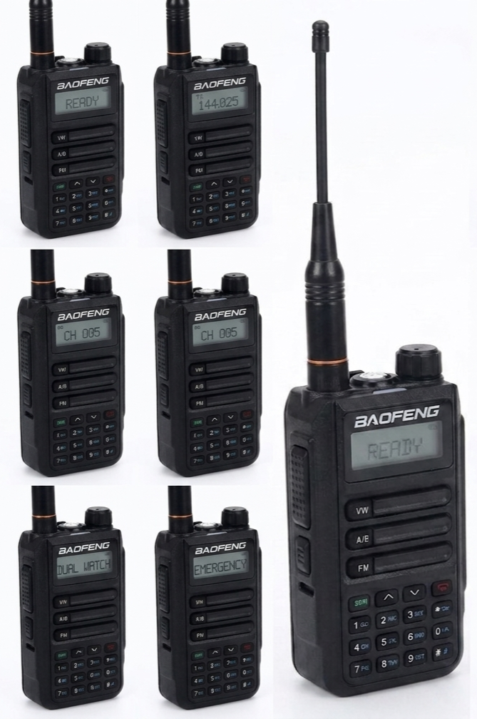 Talkcomm Black UV-16  Walkie Talkie with Type-C charging (Pack of 1)