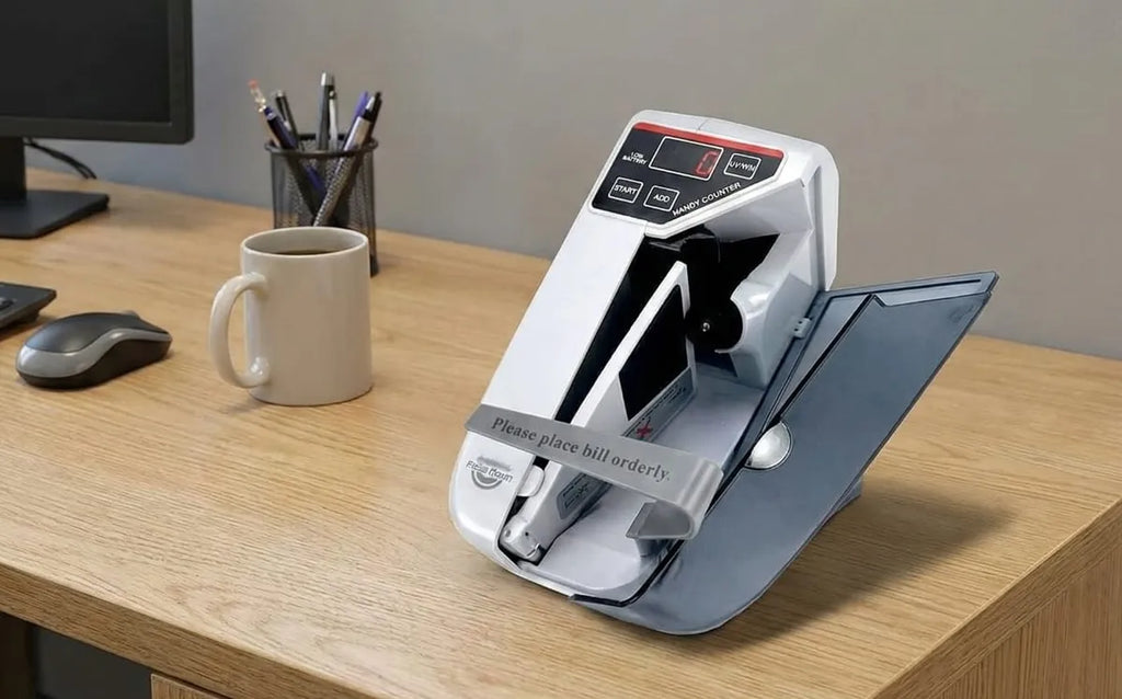 Talkcomm Portable LED Display Mini Note Counting Machine for Home, Office, Business | Indian Currency/Cash Counting Machine | UV/WM Function |Auto-shutoff