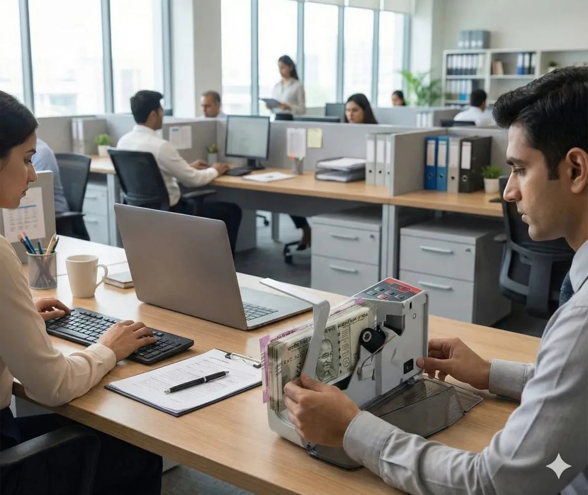 Talkcomm Portable LED Display Mini Note Counting Machine for Home, Office, Business | Indian Currency/Cash Counting Machine | UV/WM Function |Auto-shutoff