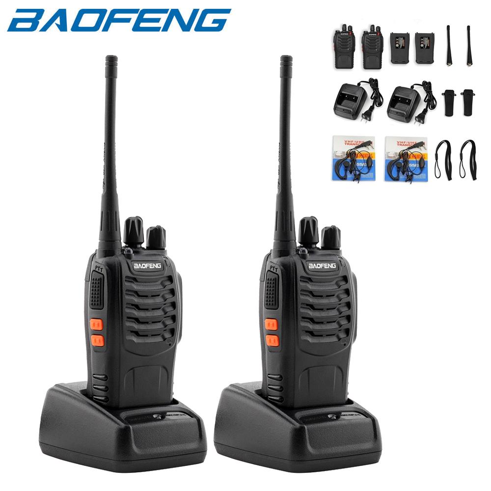 Talkcomm Black BF-888S Walkie Talkie two way Radios with Earphones, 16 Channel  (Pack of 12)