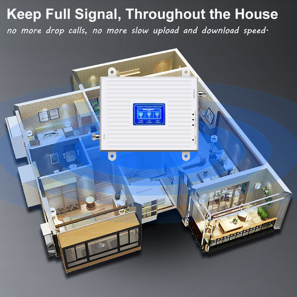 3G/4G JIO Mobile Phone Signal Booster for All Networks, Boosts & Data Also Complete Kit Area Coverage 2500Sq.Ft