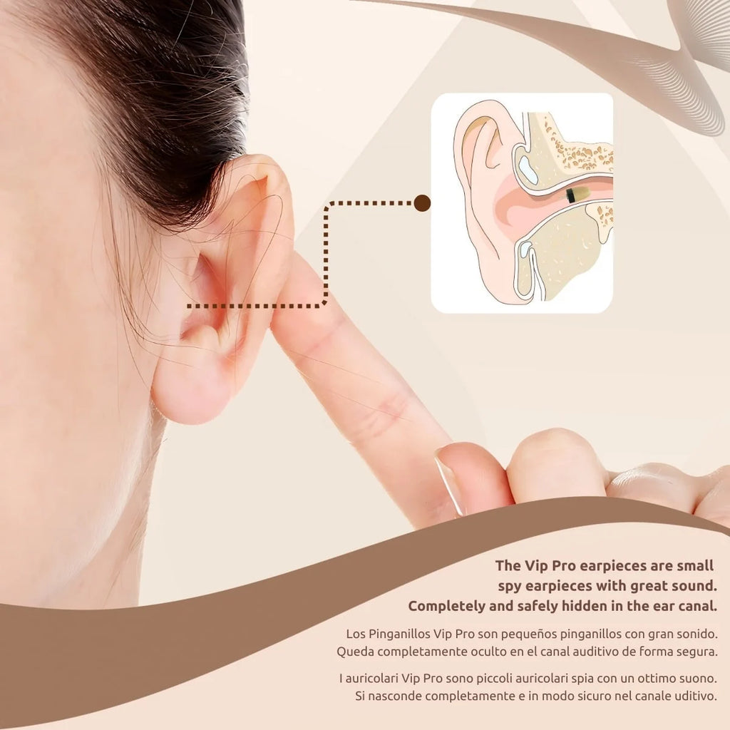 Talkcomm HD Plus Small Hidden Wireless Earpiece (Pack of 1)