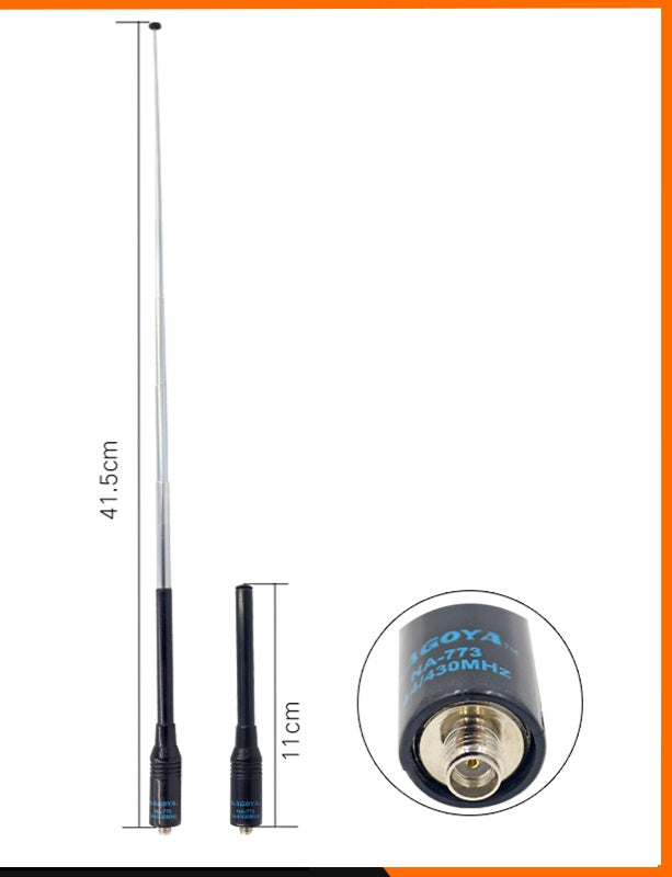 NAGOYA NA-773 DUAL BAND SMA FEMALE ANTEENA SUITABLE FOR ALL BAOFENG WALKIE TALKIE MODELS