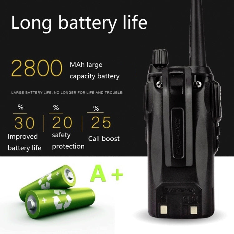 Talkcomm Black UV-8D Walkie Talkie with Earphone (Pack of 1)