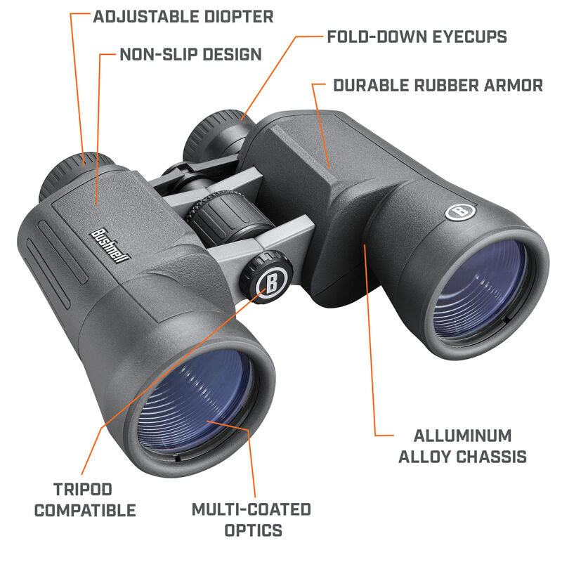 Bushnell 20x50 High Powered Binoculars for Adults, Waterproof Compact Binoculars with Low Light Vision for Bird Watching Hunting Camping Travel Cruise Hiking Sports Stargazing, Christmas Birthday Gifts for Men