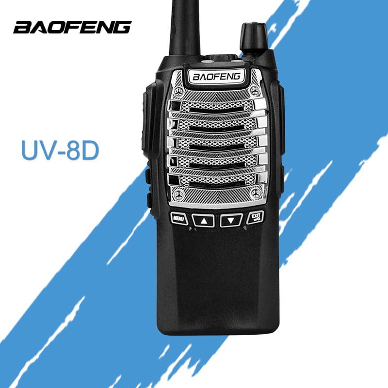 Talkcomm Black UV-8D Walkie Talkie with Earphone (Pack of 2)