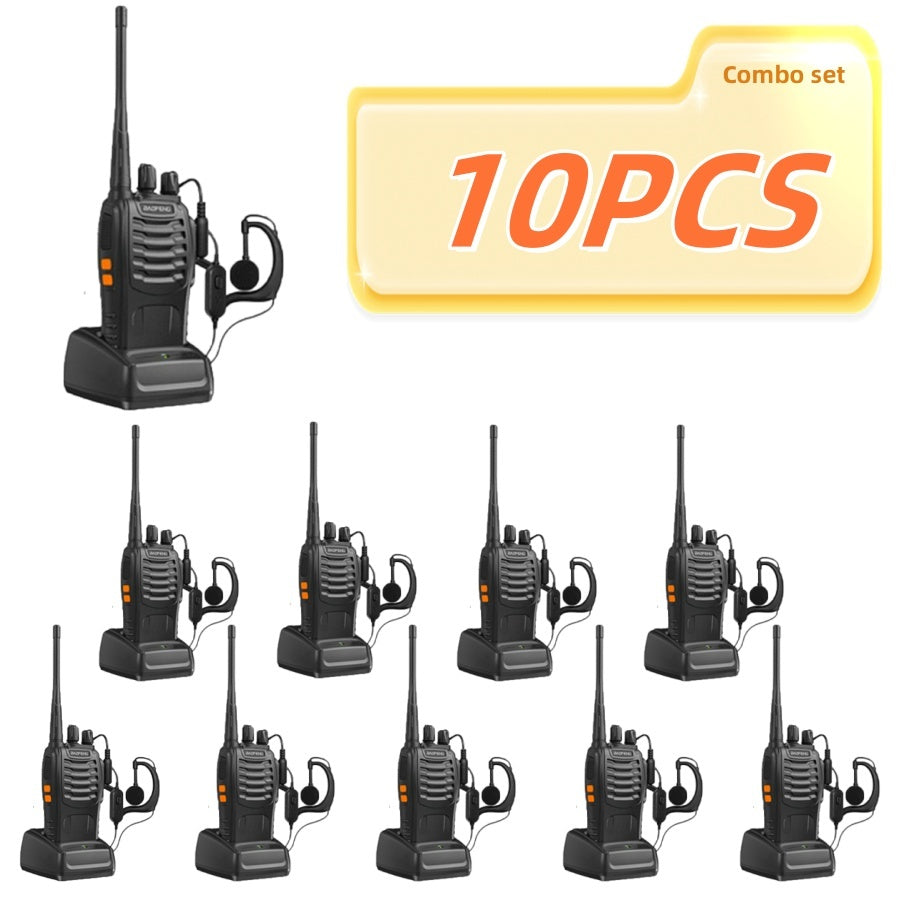 Talkcomm Black BF-888S mah Walkie Talkie two way Radios with Earphones, 16 Channel  (Pack of 2)