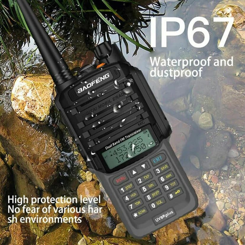 TALKCOMM Baofeng UV-9R Plus Rugged Dual-Band Handheld Communication Radio