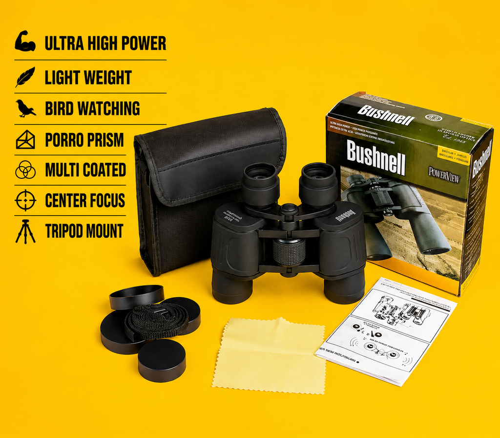 Bushnell 20x50 High Powered Binoculars for Adults, Waterproof Compact Binoculars with Low Light Vision for Bird Watching Hunting Camping Travel Cruise Hiking Sports Stargazing, Christmas Birthday Gifts for Men