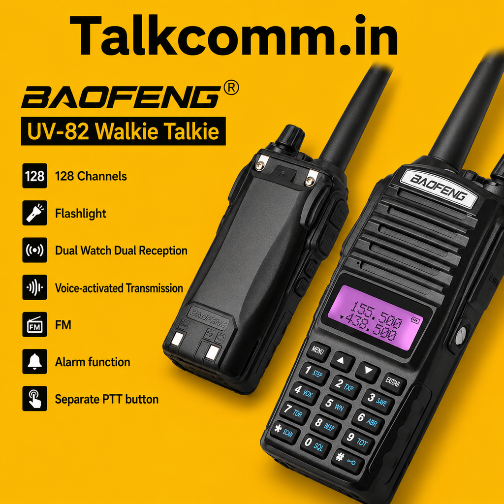 TALKCOMM Baofeng UV-82 Dual-Band Heavy-Duty Handheld Radio