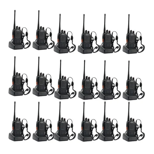 Talkcomm Black BF-888S mah Walkie Talkie two way Radios with Earphones, 16 Channel  (Pack of 2)